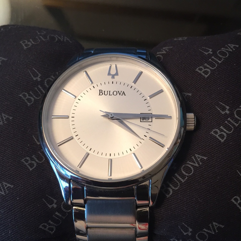 Bulova 96B180 Men’s Silver Stainless Steel Quartz